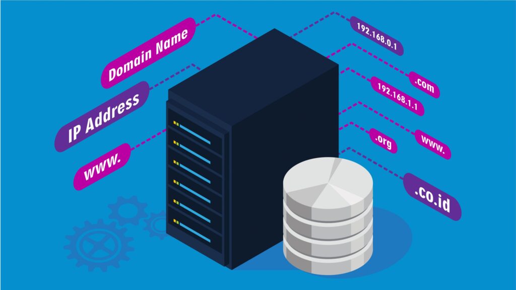 How The Domain Name System Works Header Image with server