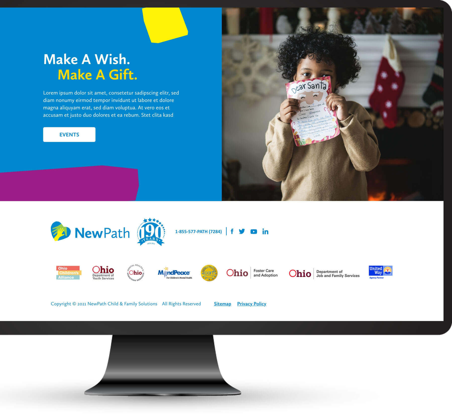 Graphic of the NewPath website displayed
