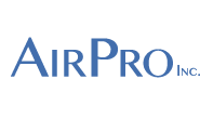 Dark navy blue AirPro™ Inc. logo with a transparent background