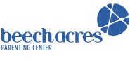 Dark navy blue beech acres Parenting Center logo with a transparent background