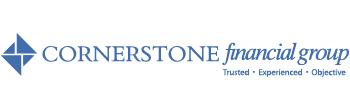 Dark navy blue Cornerstone Financial Group logo with a transparent background