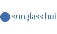 Dark navy blue Sunglass Hut logo with a transparent background